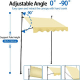 Outdoor Sunshade Canopy 78"×118"