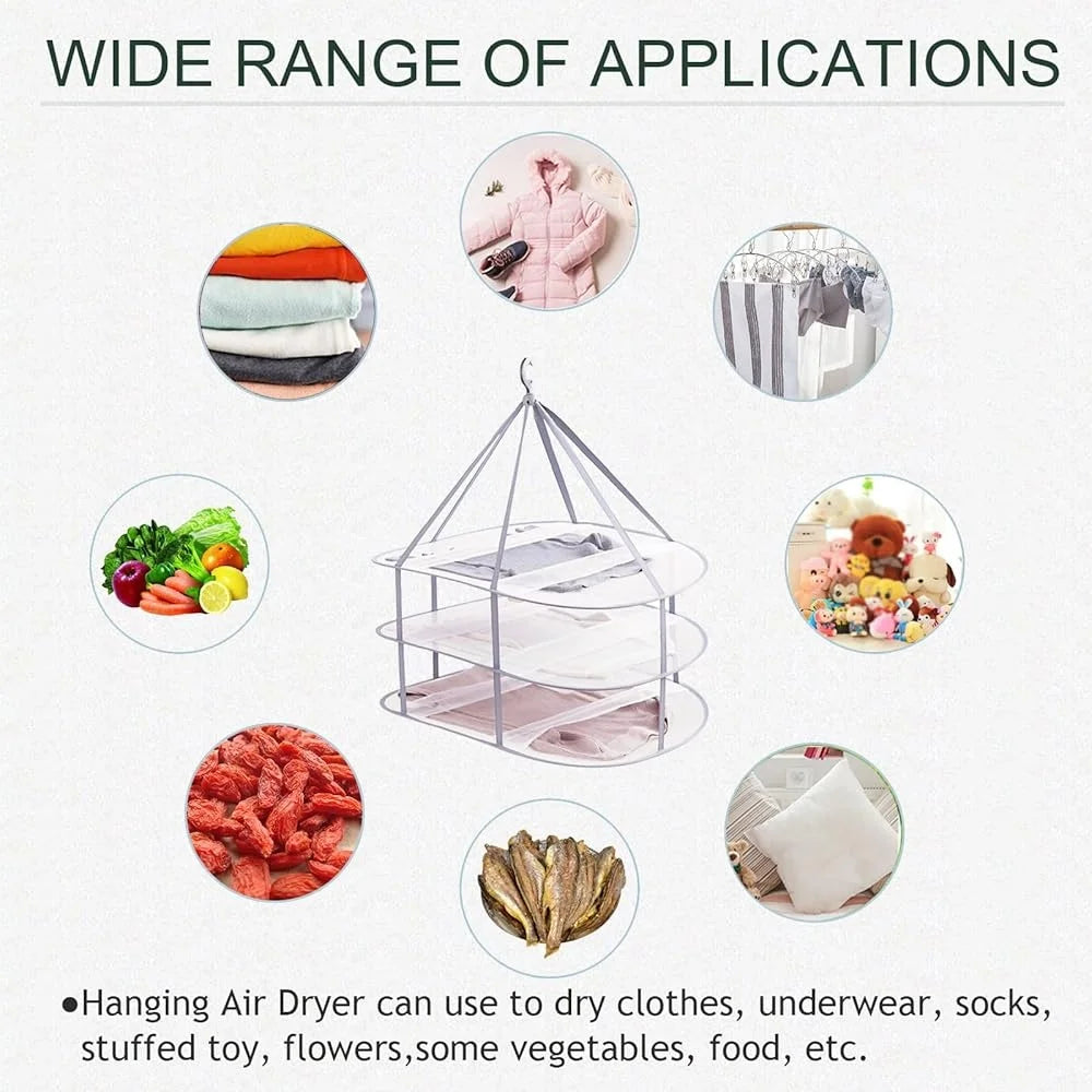 3Tier Folding Clothes Drying Rack