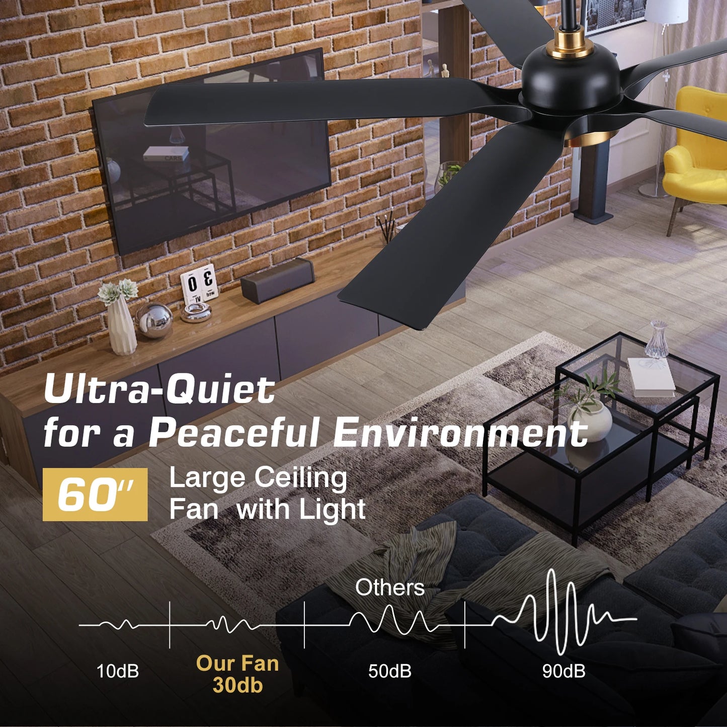 60 Inch Ceiling Fan with Light