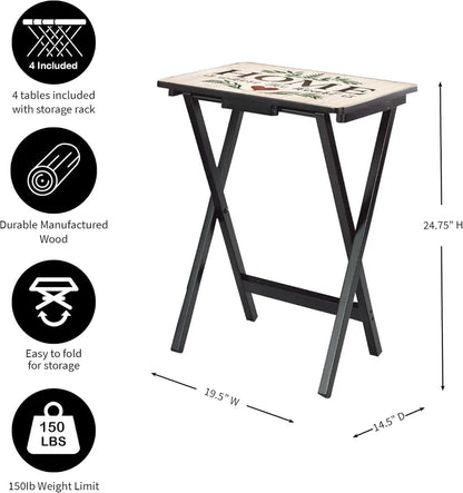 Rectangular Folding TV Trays for Living Room and Home Use
