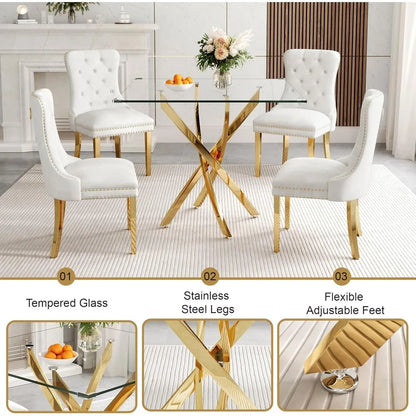 Glass Dining Table Set