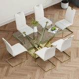 Modern Glass Dining Table Set