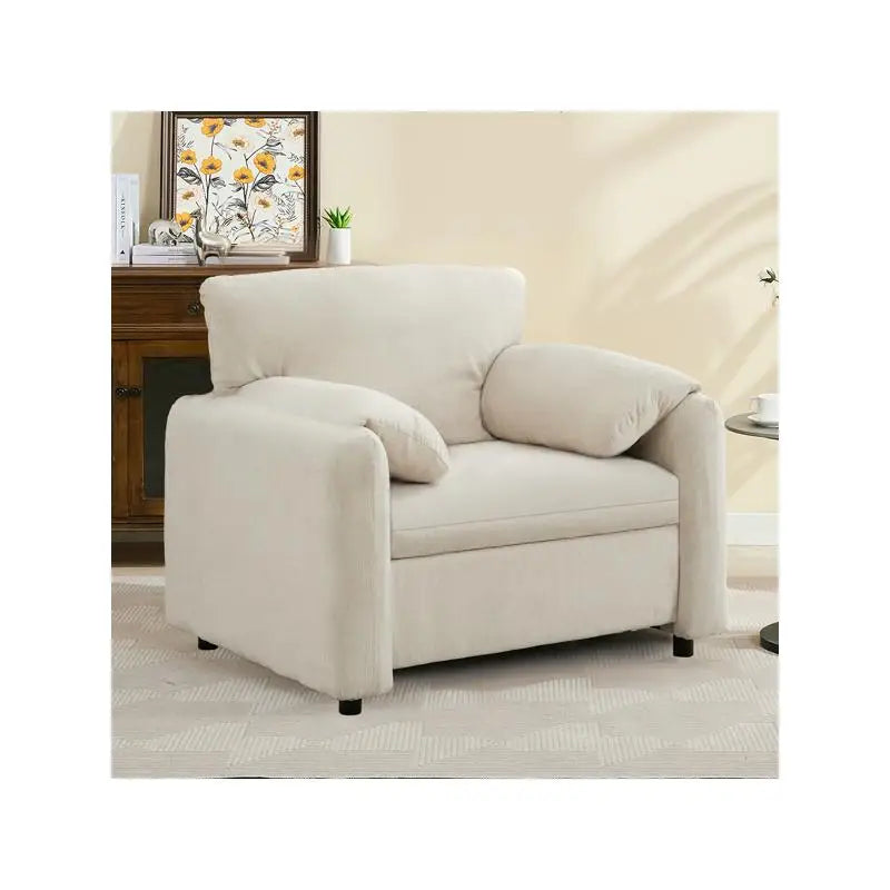 Oversized Beige Armchair