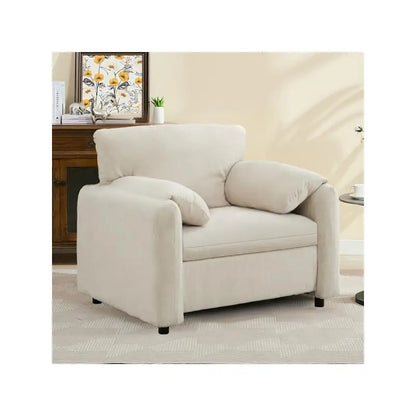 Oversized Beige Armchair